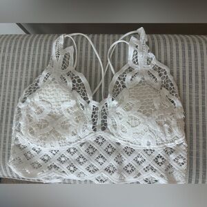 Elegant White Lace Bralette